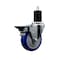 Service Caster 4'' Blue Poly Swivel 1-3/4'' Expanding Stem Caster with Brake SCC-EX20S414-PPUB-BLUE-PLB-134 - alternate 1